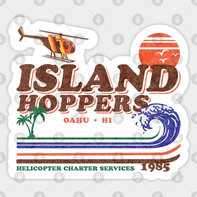 Island Hoppers Retro Worn Lts Sticker by Alema Art